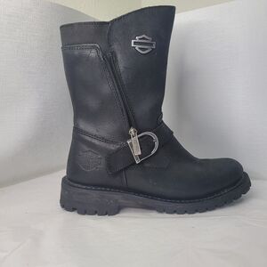 Harley-Davidson Black Leather Riding Boots